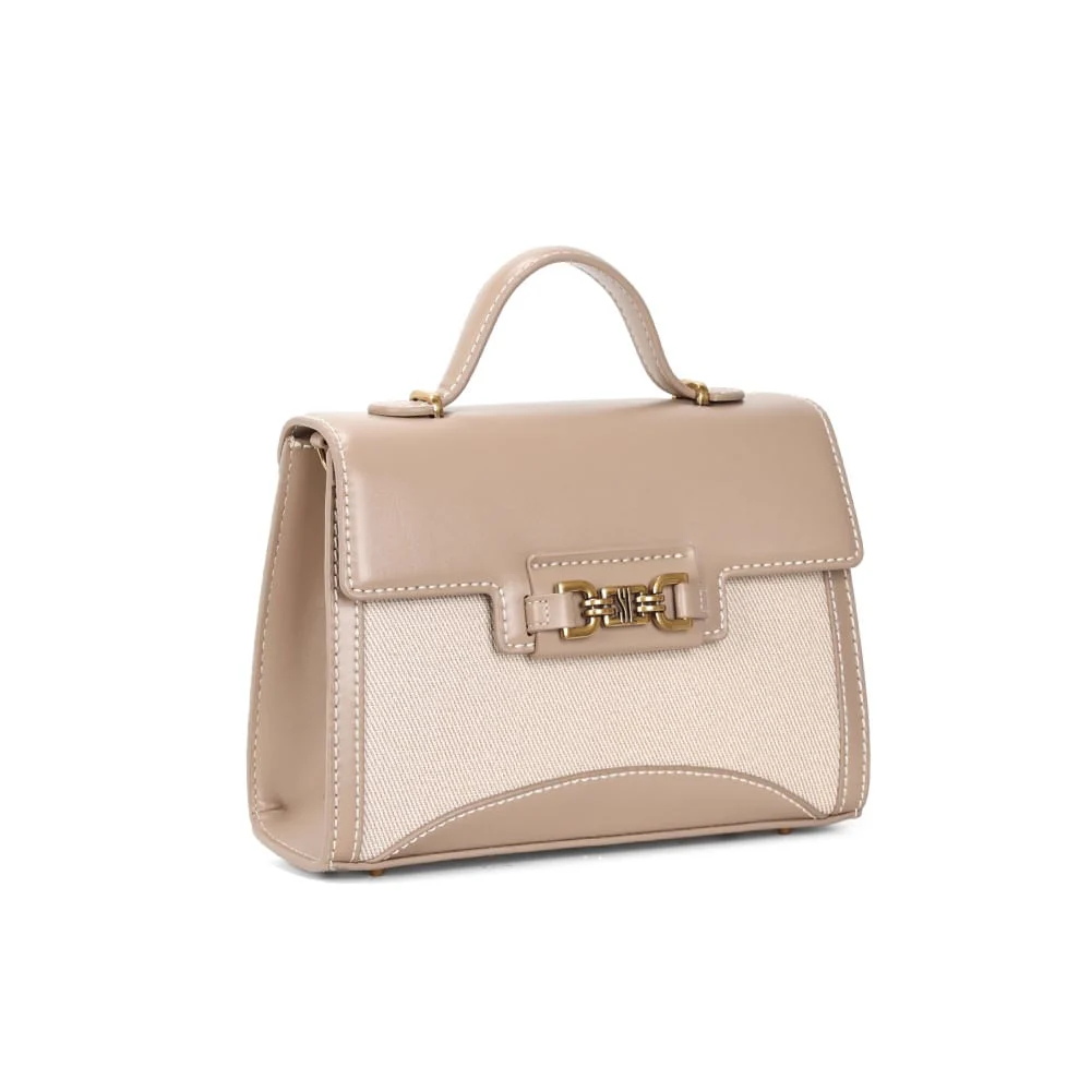 Bolsa Canvas Transversal Bege Bridão - vista 2 de 3
