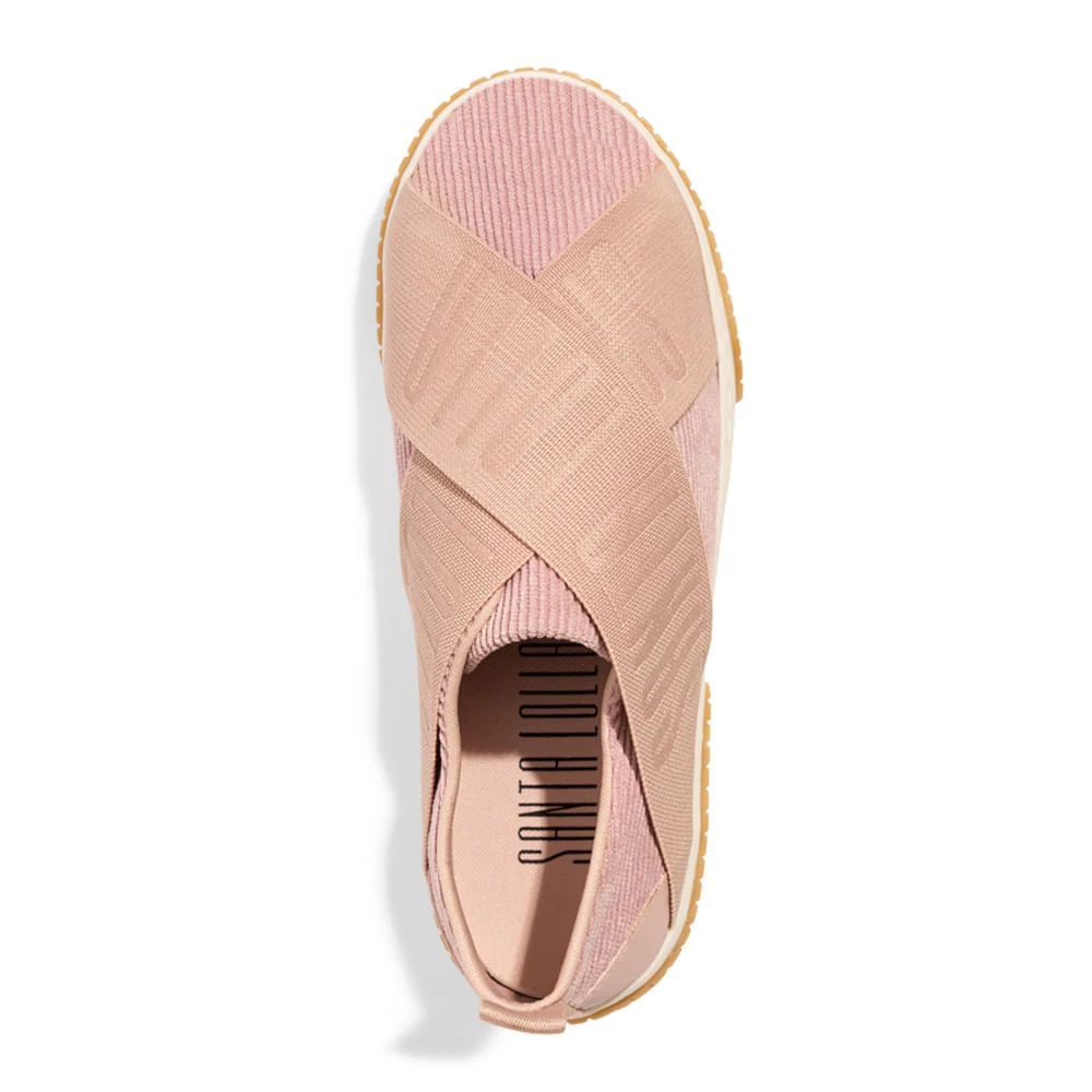 Tênis Slip On Lona Deserto Rosê Elástico - vista 3 de 4