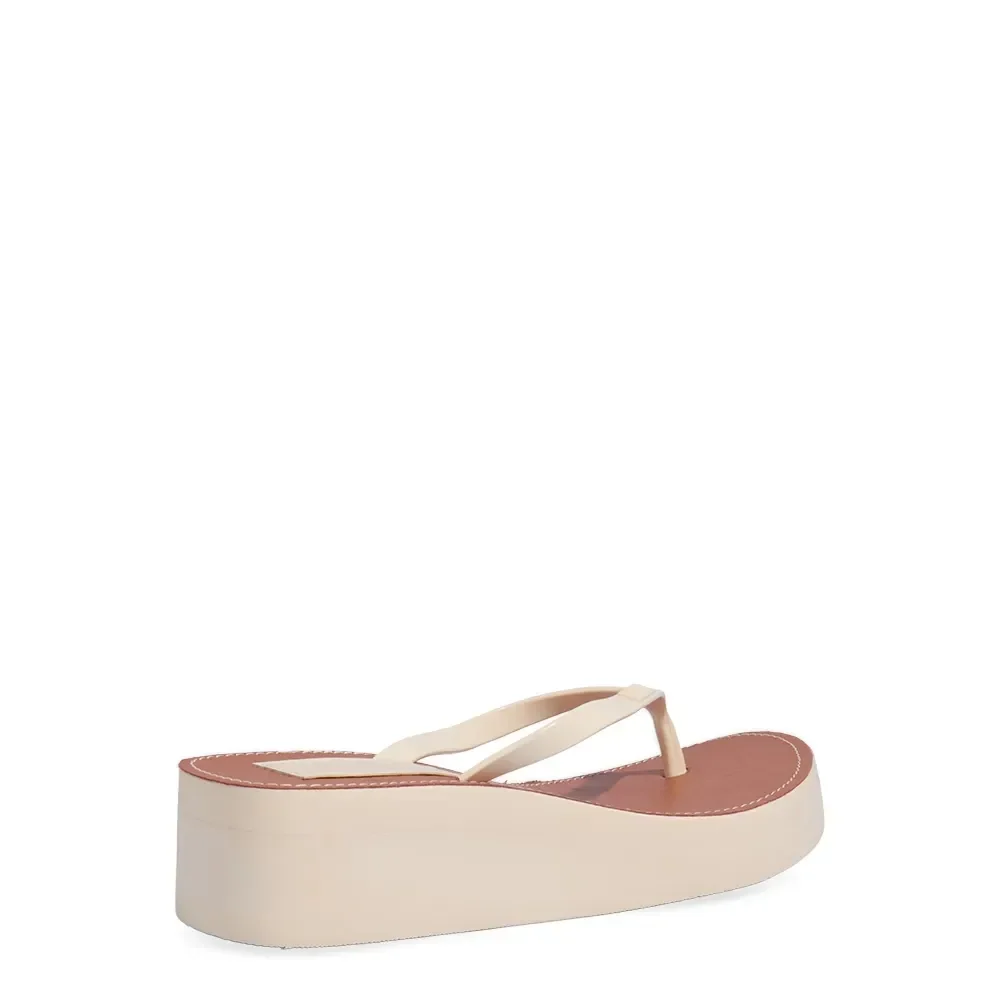 Chinelo Flatform Borracha Off White - vista 3 de 4
