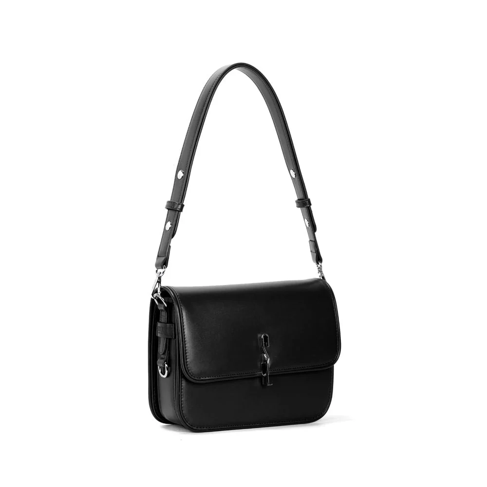 Bolsa Baguete Soft Preta Alça De Ombro - vista 2 de 3