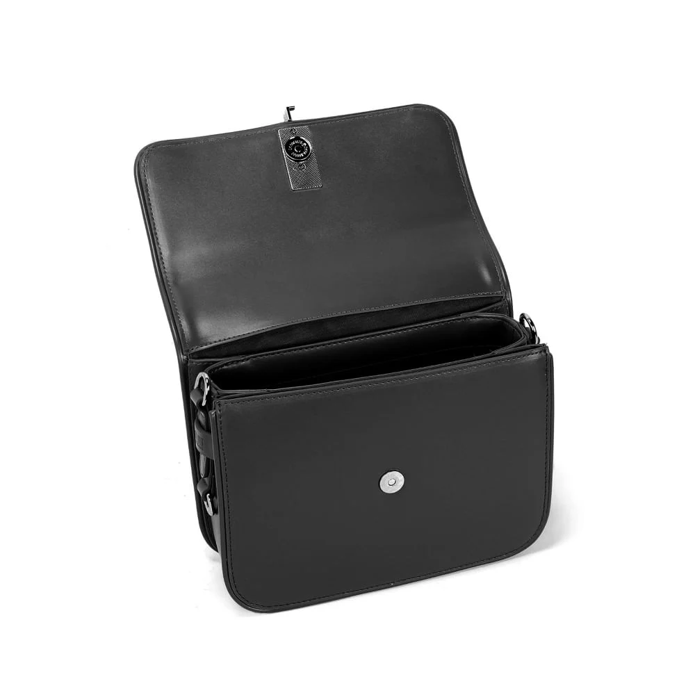 Bolsa Baguete Soft Preta Alça De Ombro - vista 3 de 3