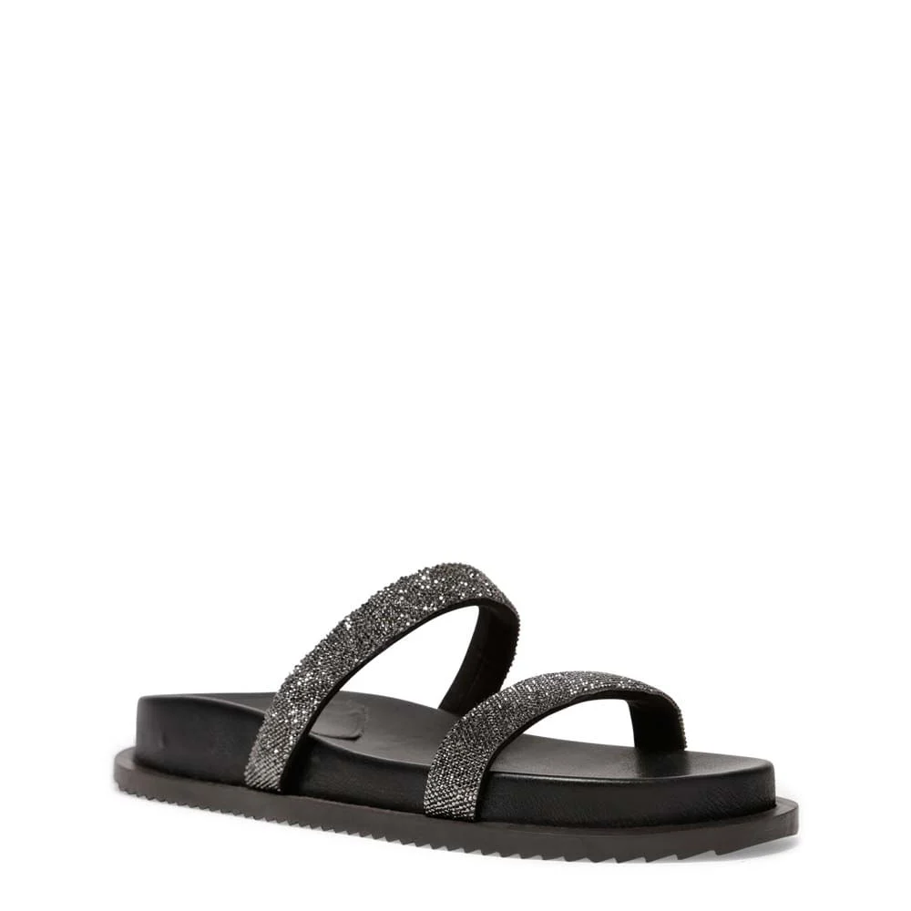 Rasteira Tira Brilho Couro Nobre Soft Preto - vista 2 de 4