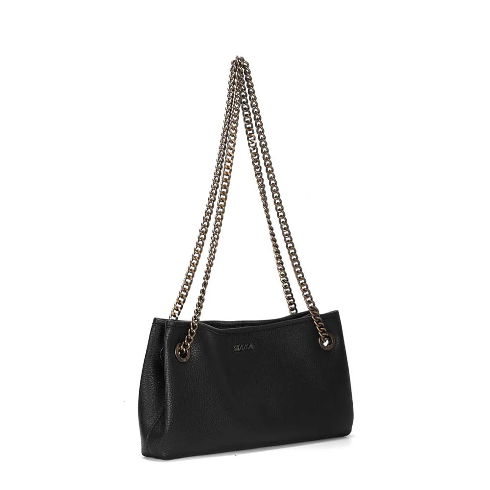 Bolsa Floater Preta Alça De Ombro Corrente - vista 2 de 3